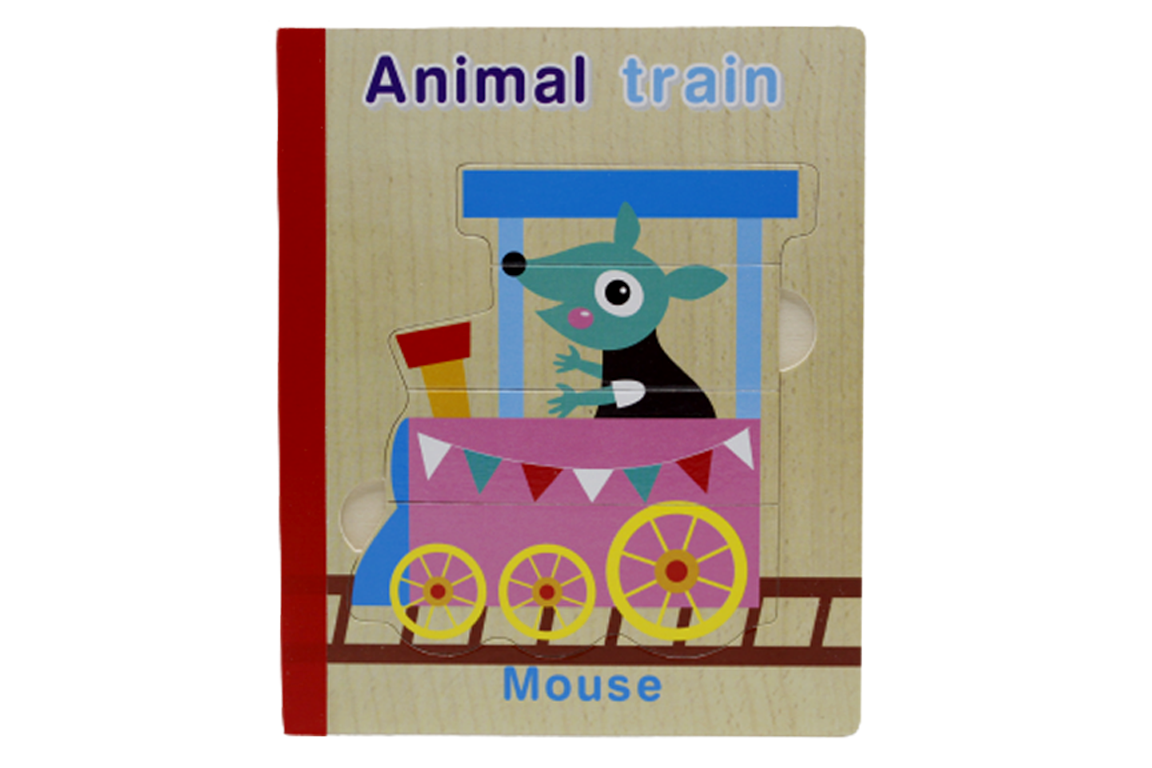 Wooden Animal Train Book Puzzle (KC4039)